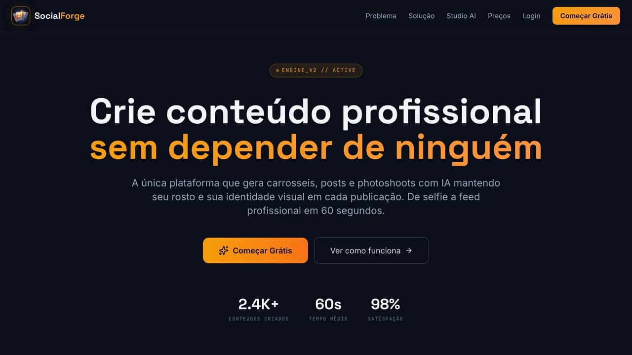 Preview de SocialForge AI